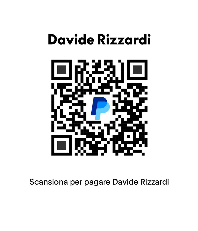 Scan to pay Davide Rizzardi via PayPal